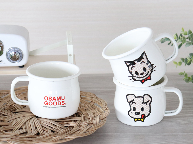 オサムグッズ フェイス ホーローマグカップ（キャット） | 株式会社