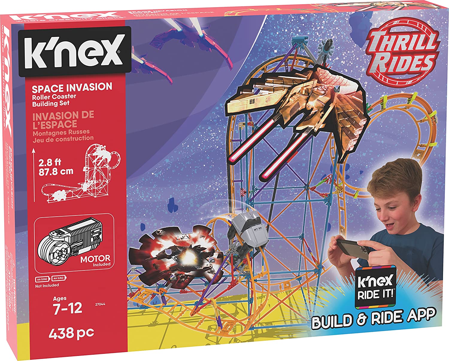 KNEX Space Invasion Roller Coaster Building Set – S&D Kids