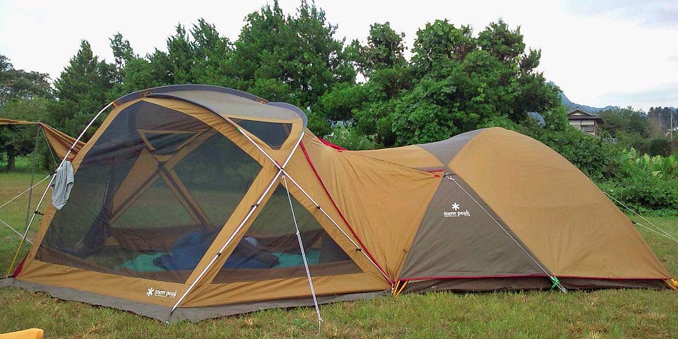 snow peak club:リビングメッシュエッグ + アメニティドーム