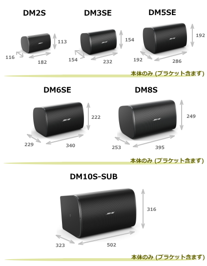 DM6SE-B】BOSE 露出型スピーカー 全天候型 ブラック 2本セット