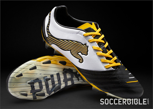 Puma PowerCat 1.12 SL Football Boots - Black/White/Yellow