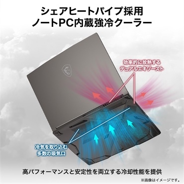 ゲーミングノートパソコン Thin 15 B13V コスモスグレイ Thin-15-B13VF