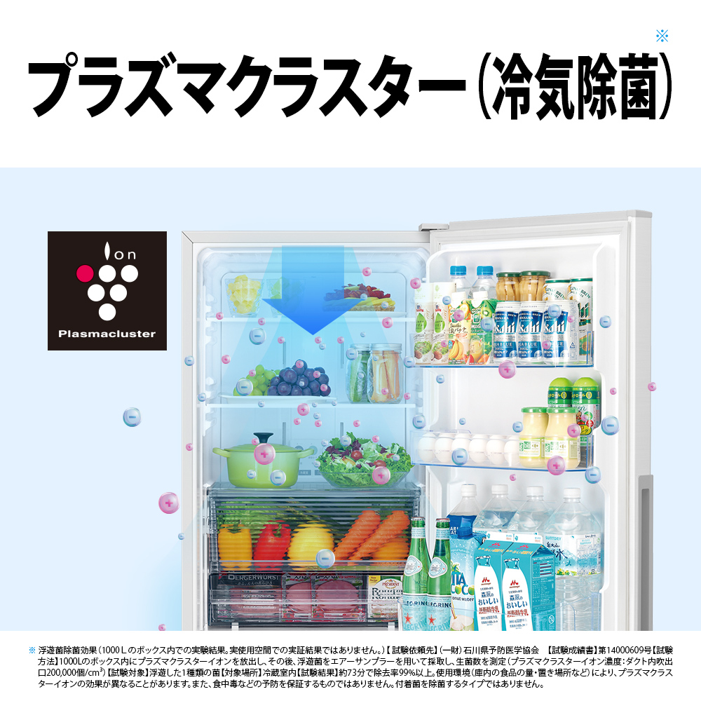 冷蔵庫 ホワイト系 SJ-PD31H-W ［310L /2ドア /右開きタイプ］｜の通販