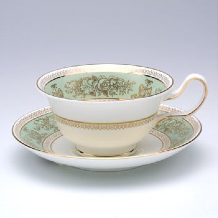 ウェッジウッド コロンビアセージグリーン ティーカップ&ソーサー
