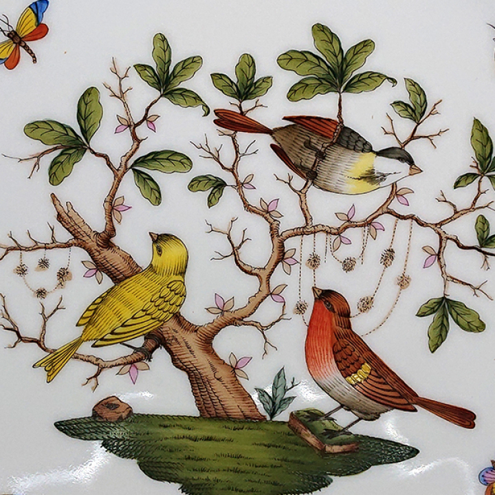 ヘレンド ロスチャイルドバード 飾り皿レース34cm RO-8402-0-50 | 洋食