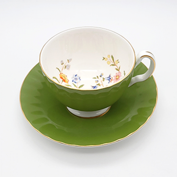 エインズレイ コテージガーデン ミレニアムグリーン ティーカップ