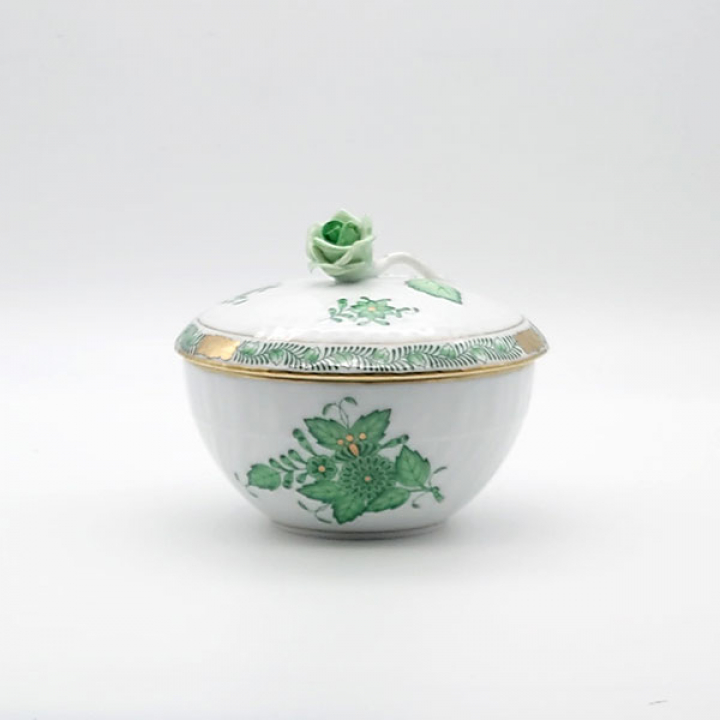 新品 ヘレンド アポニーグリーン ピンク 小皿 フルーツ ギフト 新品