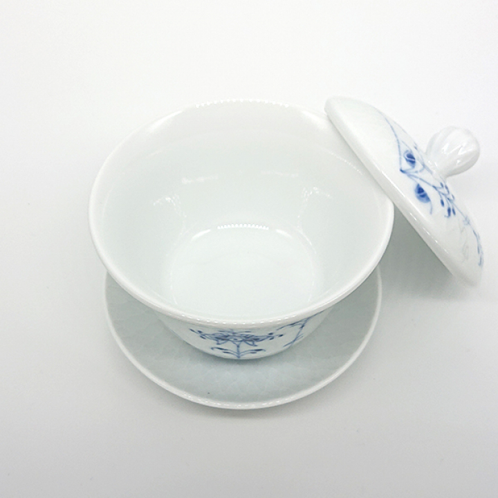 ロイヤルコペンハーゲン ブルーパルメッテ カップ&ソーサー 蓋付 ペア