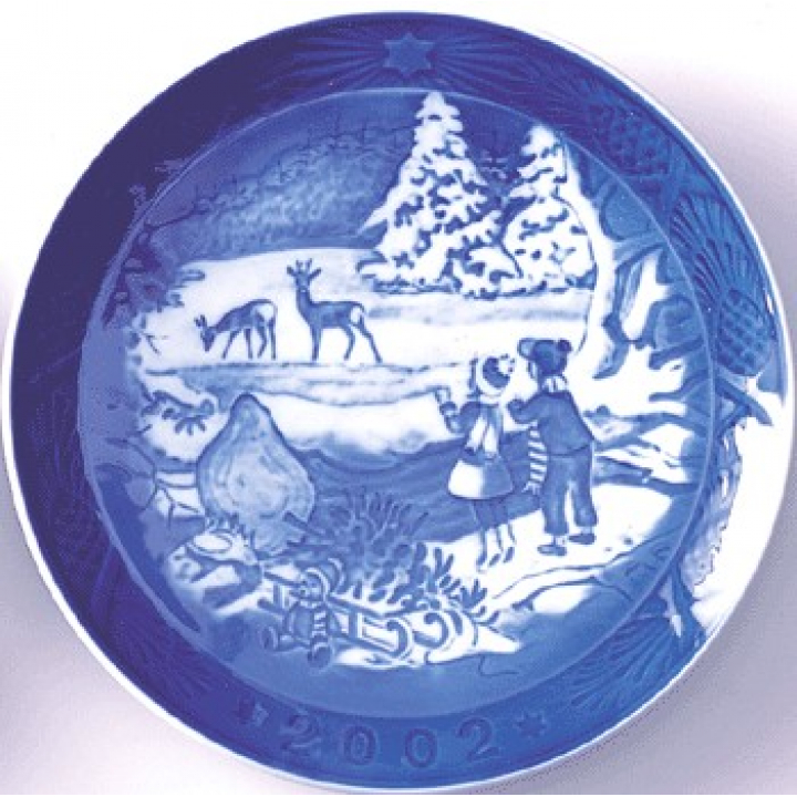 店舗取り寄せ商品】ロイヤルコペンハーゲン イヤープレート 2002年