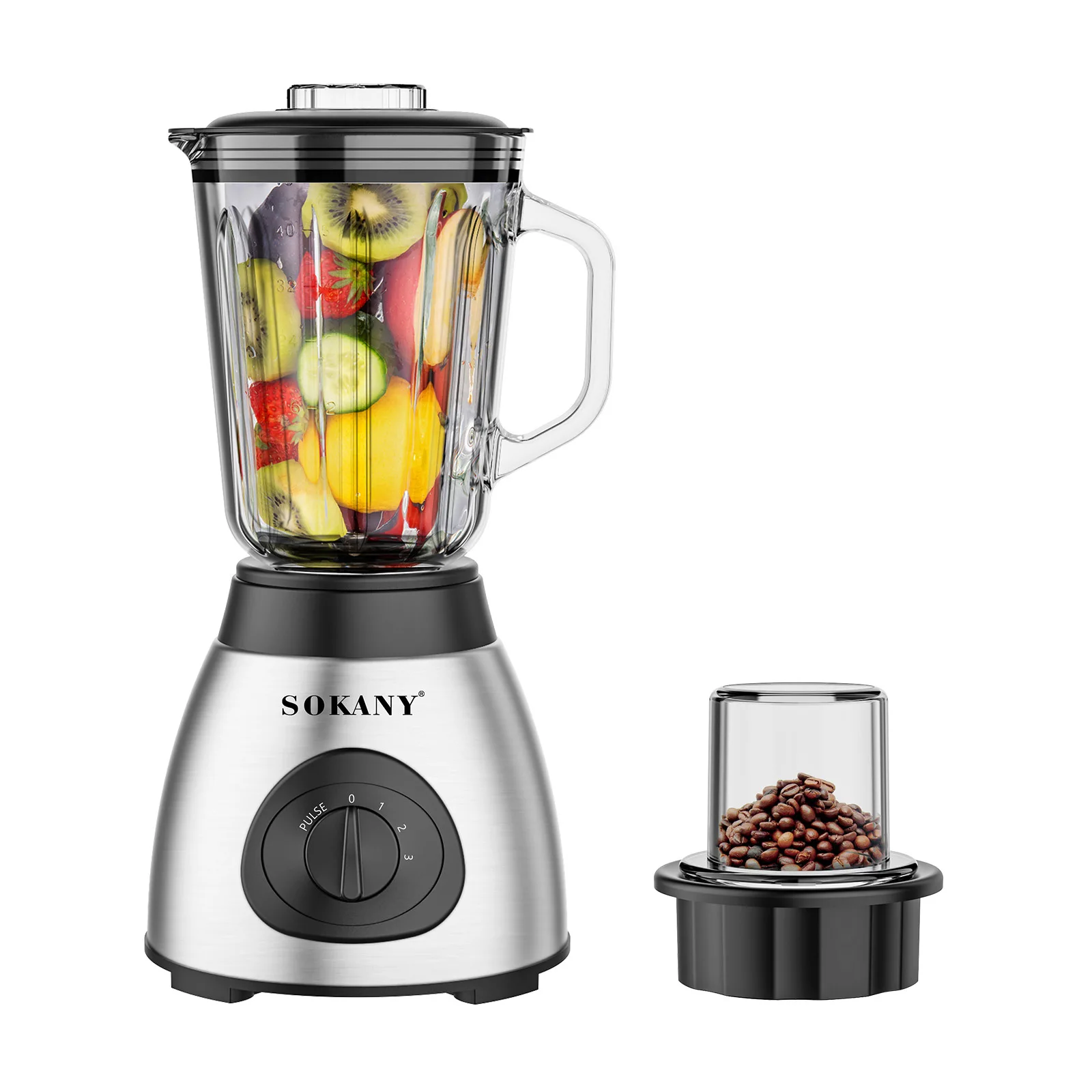 SOKANY SK-148S Juicer Blender - 3 Speeds, Stainless Steel Body