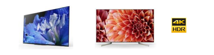 4K高画質プロセッサーを搭載した有機ELテレビ、液晶テレビなど4K