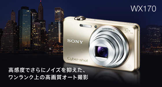 DSC-WX170 特長 : 暗いところもキレイに撮れる | デジタルスチルカメラ