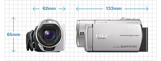 HDR-CX500V/CX520V 特長 : 手軽に使える小型・軽量 | デジタルビデオ