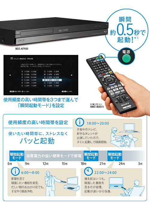 BDZ-AX1000 特長 : 快適操作 | ブルーレイディスクレコーダー | ソニー