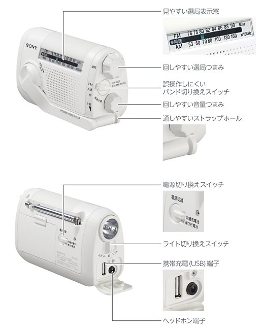 ICF-B08 特長 | ラジオ／CDラジオ・ラジカセ | ソニー