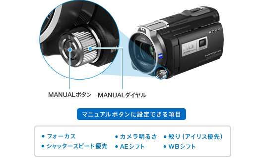 HDR-PJ760V 特長 : 豊富なマニュアル撮影機能 | デジタルビデオカメラ