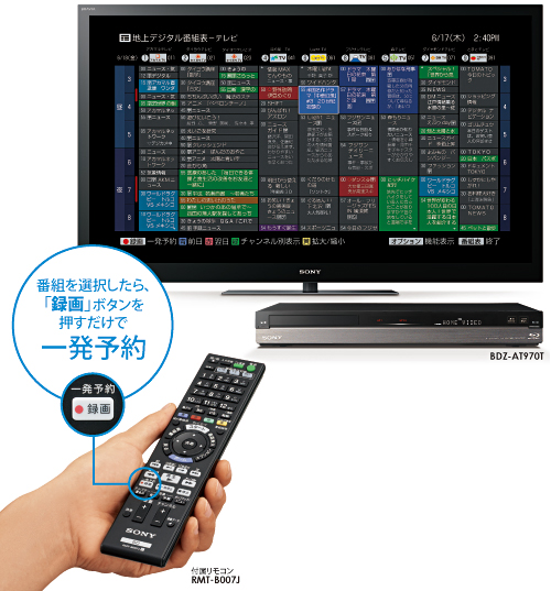 BDZ-AT970T 特長 : 充実の録画・検索機能 | ブルーレイディスク