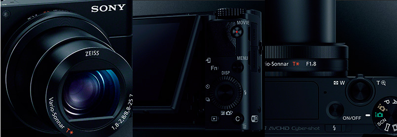 RX100III(DSC-RX100M3) 特長 : 24-70mm/F1.8-2.8レンズと大型1.0型