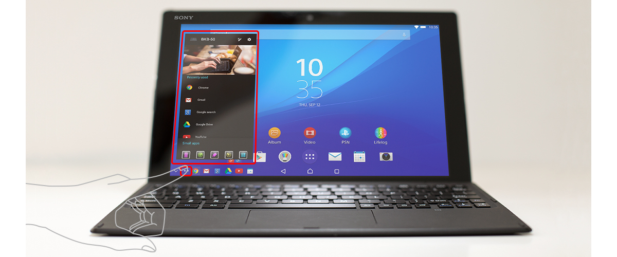 Xperia（TM） Z4 Tablet 特長 : キーボードスタイル | Xperia(TM
