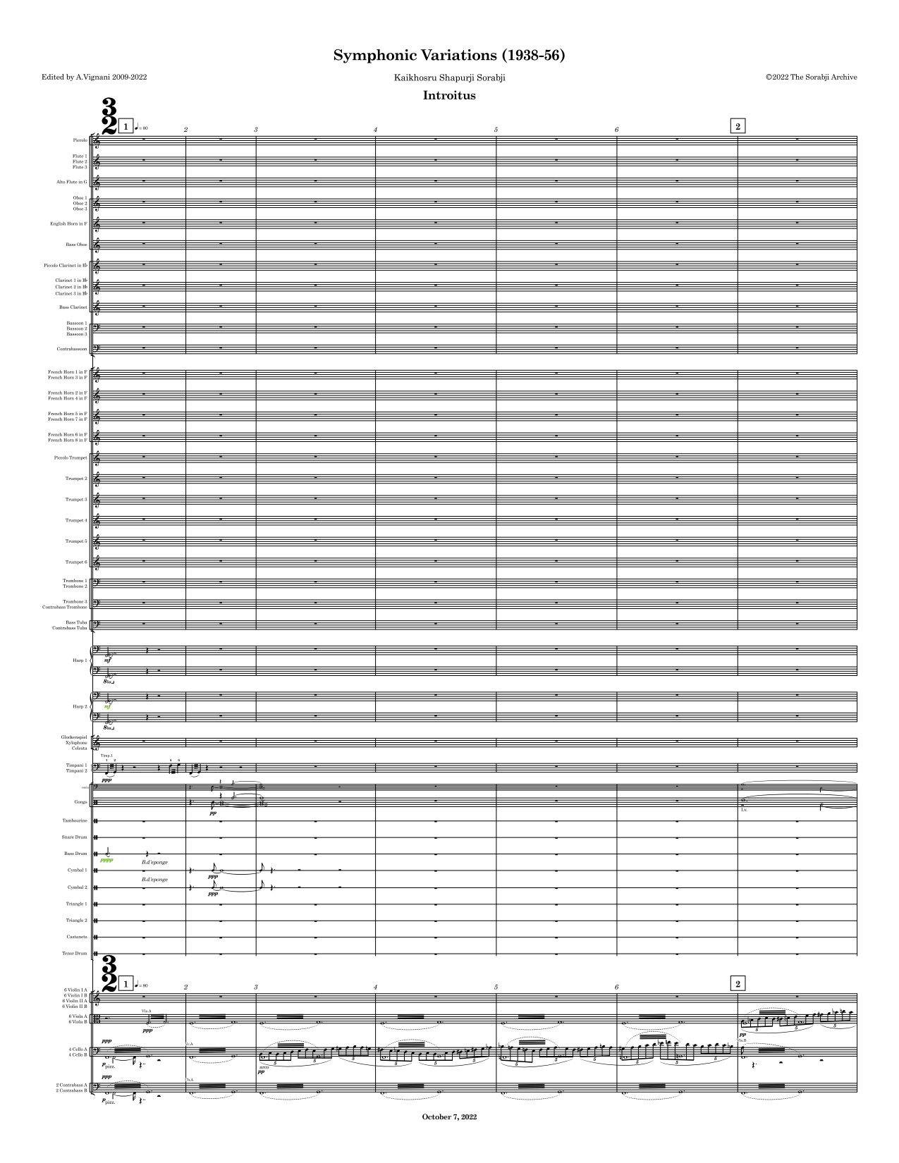 The Sorabji Archive — Compositions — KSS78 Symphonic variations