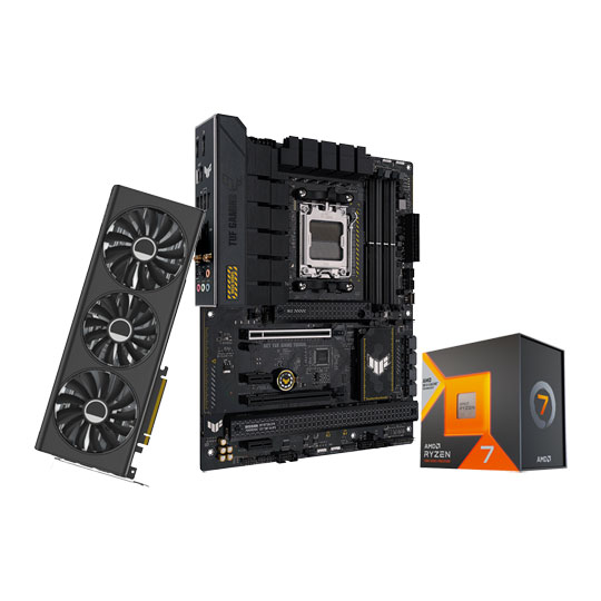 ASUS TUF GAMING B650-PLUS WIFI + AMD Ryzen™ 7 7800X3D + XFX RX