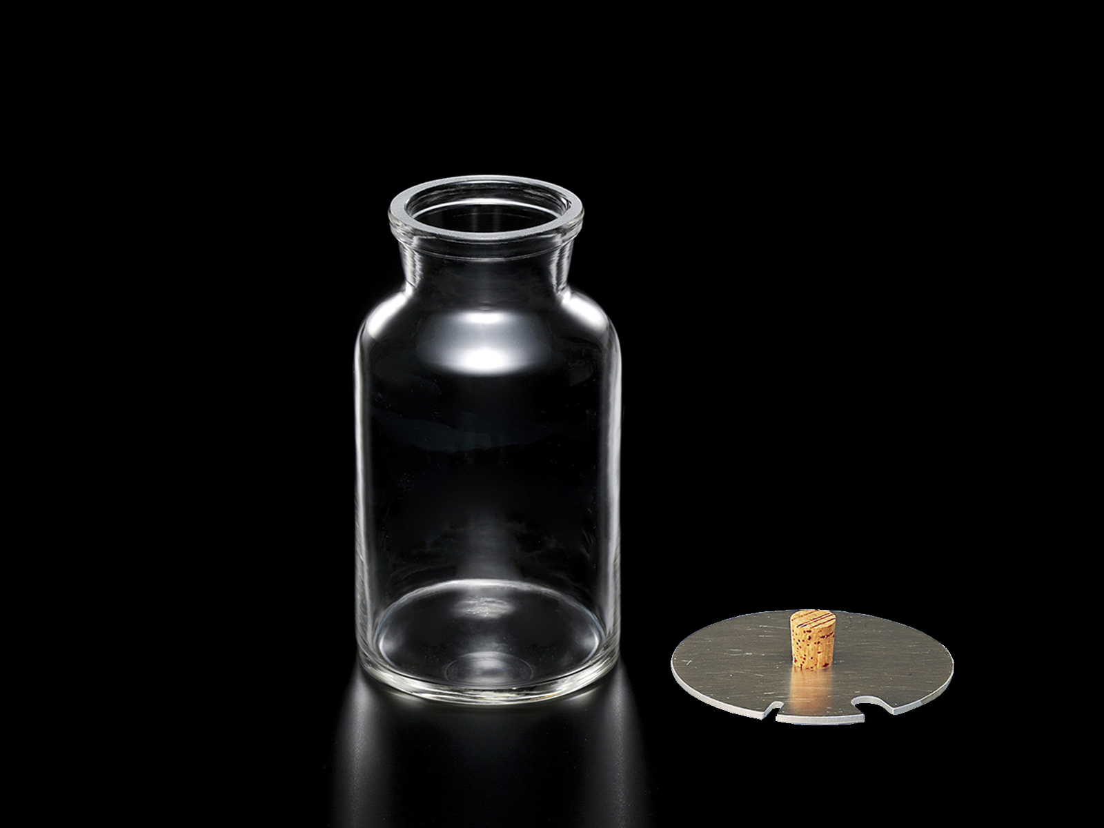 集気びん(普及型) （アルミふた付）250mL