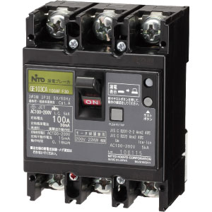 GE103CA3P100A 漏電ブレーカ（協約形）GE-C 極数3P 定格電流100A