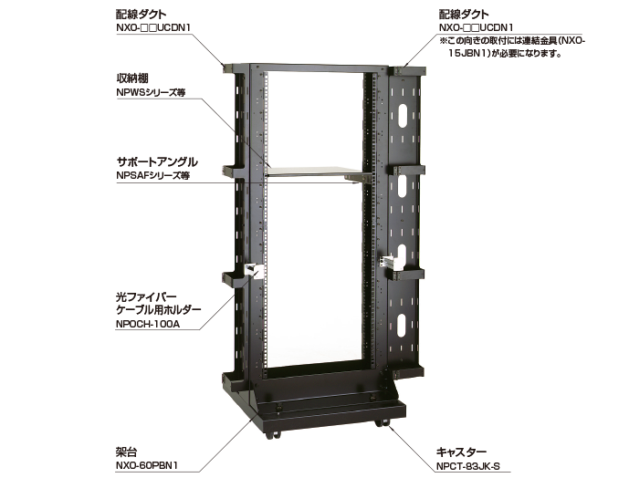 ネットワークオープンラック 四角穴タイプ NX シリーズ NX-42UPFN1｜19