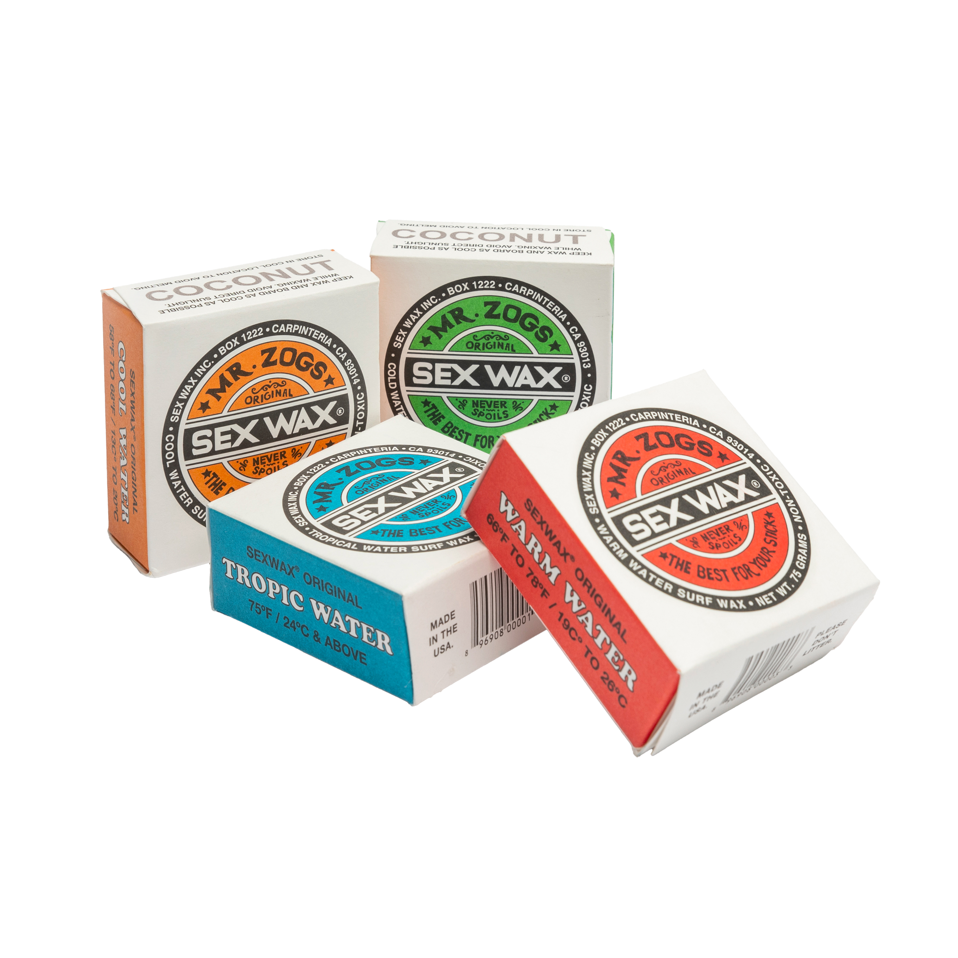 Sexwax Original Surf Wax | SW | Mr. Zog's Surfboard Wax