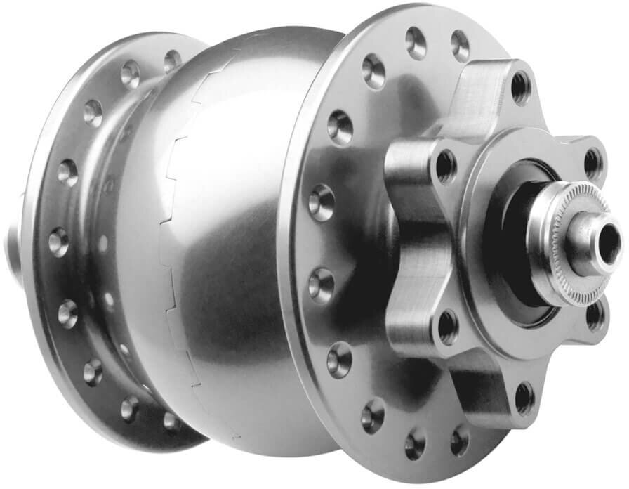 Schmidt SON 28 - Silver Anodized, 32 hole ISO Disc - Angry Catfish