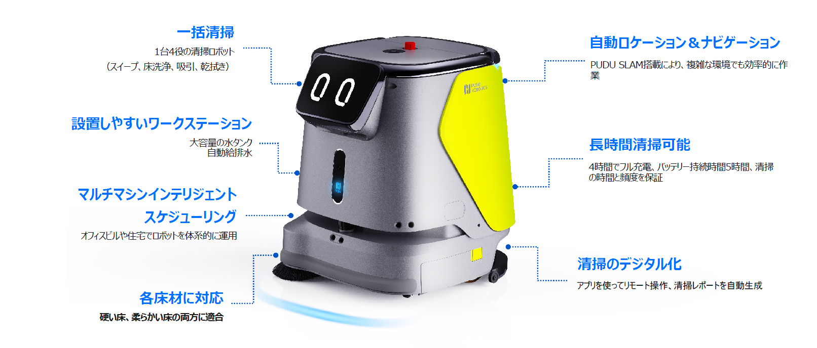 お掃除ロボット｜正興｜1台4役をこなす万能清掃ロボット！お試し体験可能！