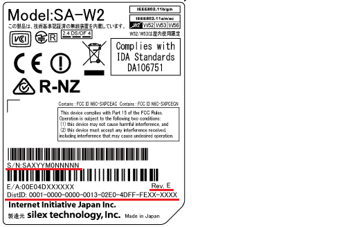 SA-W2ハードウェア仕様