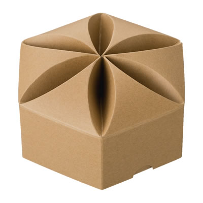 六角カートン 花型 クラフト 160×65×160: ギフトボックス・外箱｜包装