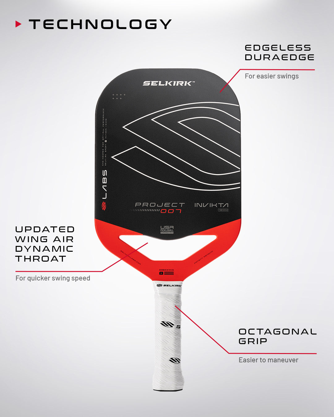 新品 セルカーク ラボ プロジェクト 007 10mm ピックルボール パドル