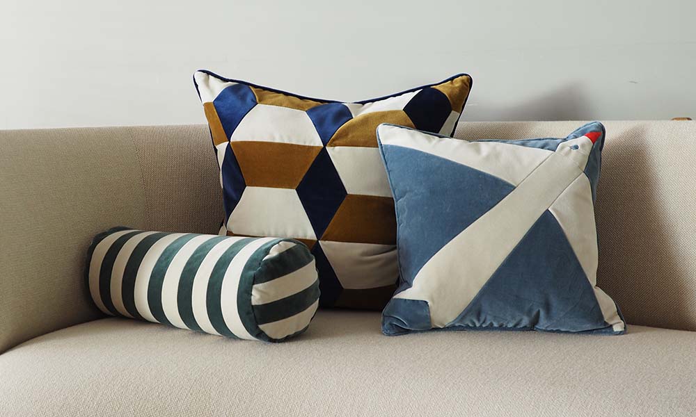 ベルベットクッション スキ 40×40cm #2 / マルチChristina Lundsteen