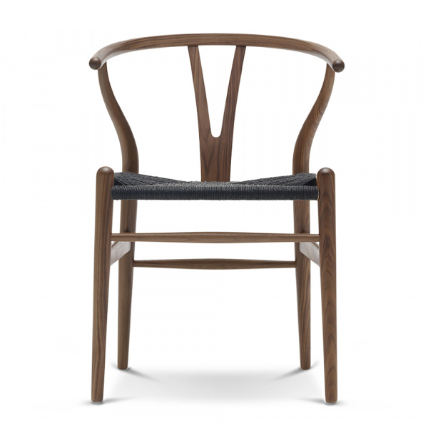 Yチェア CH24 / ウォルナット材 オイル仕上げ ブラックペーパーコード