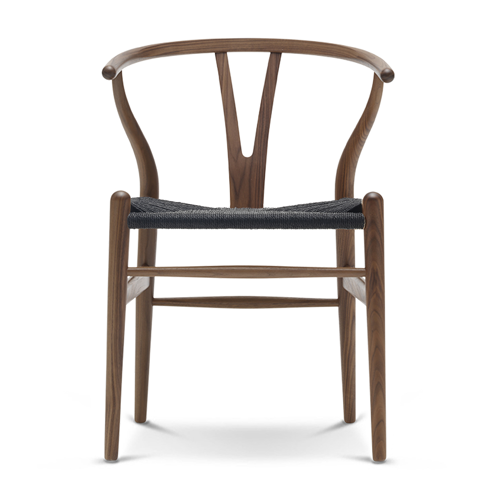 Yチェア CH24 / ウォルナット材 オイル仕上げ ブラックペーパーコード