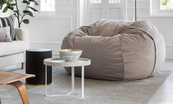 フェットサックL / ベルベット ライトグレーvetsak（フェットサック