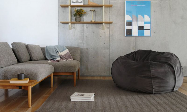 フェットサックM / ベルベット ダークグレーvetsak（フェットサック