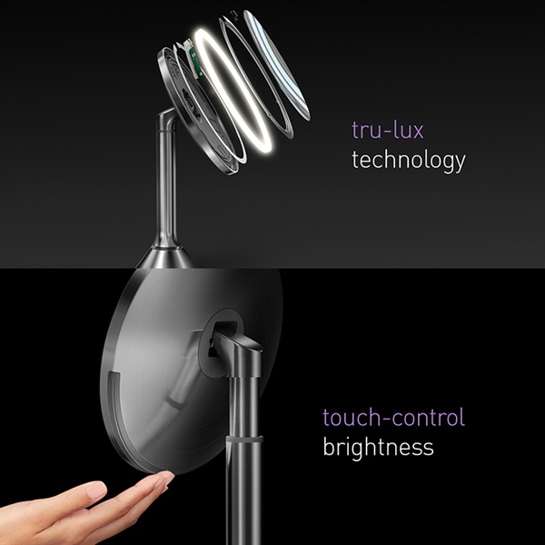 センサーミラー ブライトネス タッチコントロール / ブラック ST3064