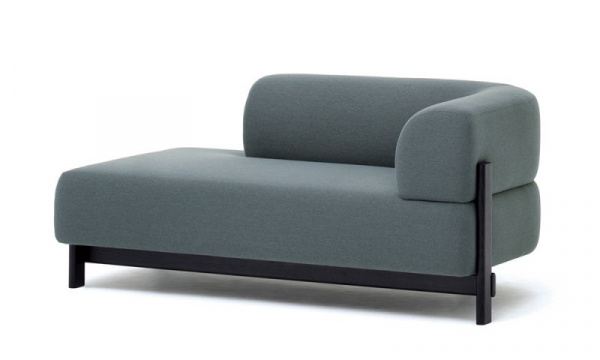 エレファントソファ シェーズロング 右肘 / ブラックKarimoku New