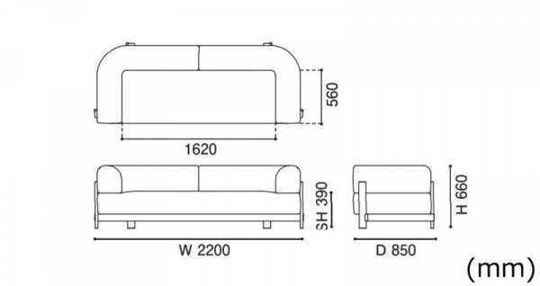 エレファントソファ 3人掛 / ノックダウン ブラックKarimoku New