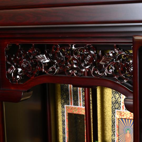 唐木仏壇 (島津 上置き 18号) 紫檀調｜千寿