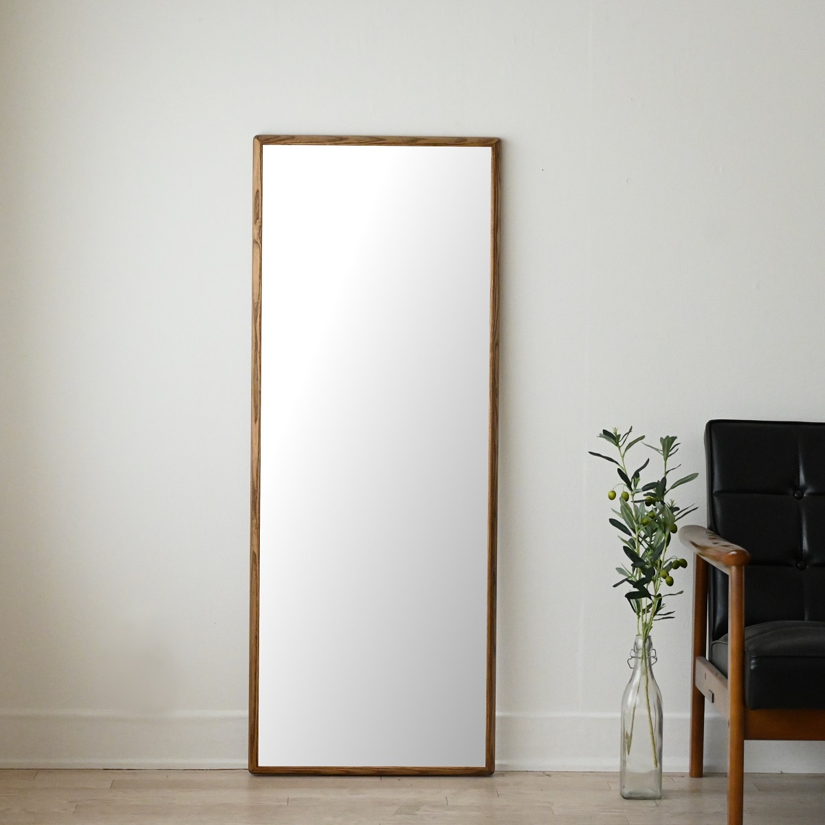 SENNOKI ステラ 全身鏡 姿見 壁掛けミラー 天然木 ホワイトアッシュ 48