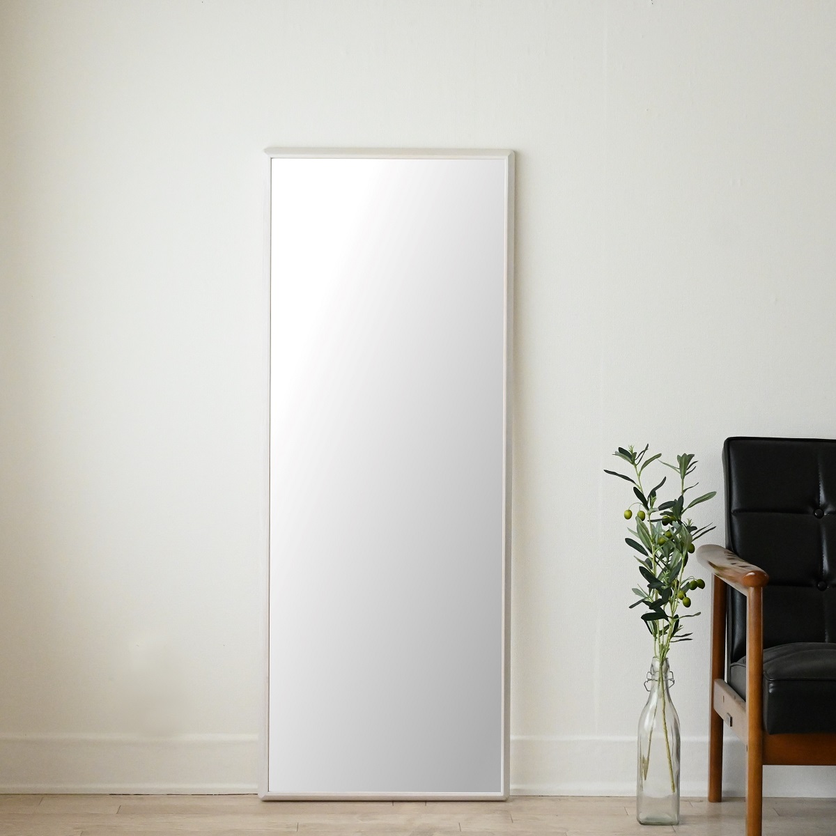 SENNOKI ステラ 全身鏡 姿見 壁掛けミラー 天然木 ホワイトアッシュ 48