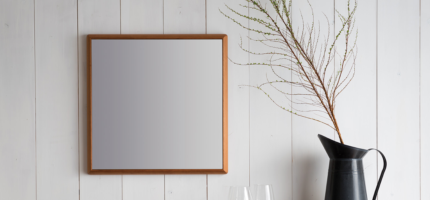 ステラ ウォールナット ウォールミラー W64×88 壁掛け 全身 鏡