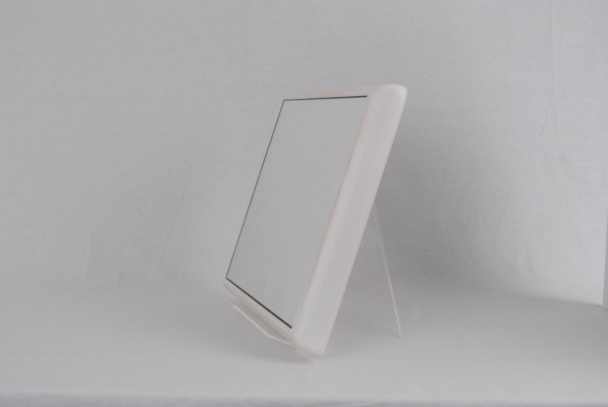 SENNOKI ステラ ウォールミラー ホワイトアッシュ W27×27 壁掛け 卓上