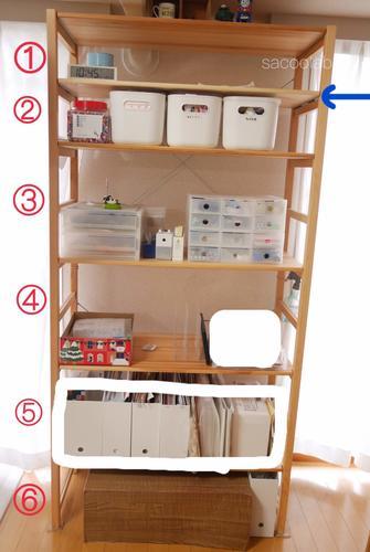 無印良品】パイン材ユニットシェルフ(大)にランドセルや学用品など