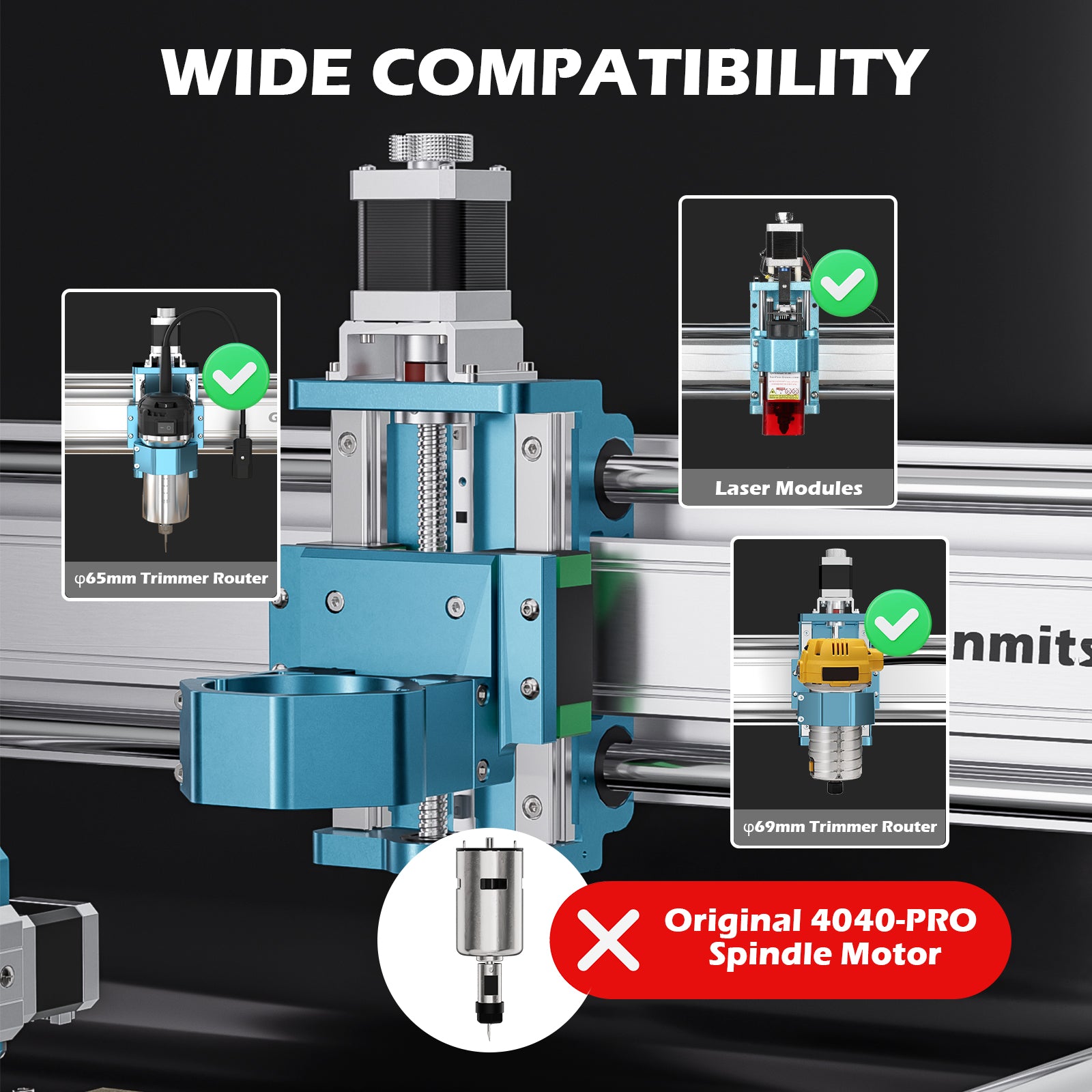 Genmitsu 4040-PRO MAX CNC Machine Desktop CNC Router, Enhanced XZ