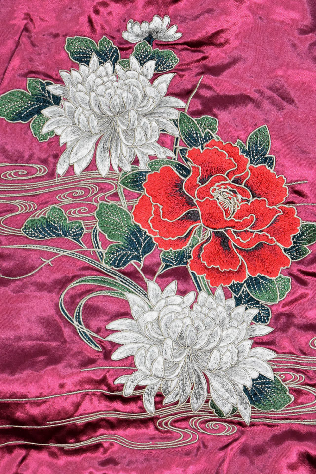 Size XXXL】粋 麒麟菊牡丹リバーシブルスカジャン 絡繰魂 253010 和柄